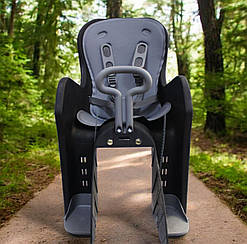 Дитяче велосипедне крісло з ручкою BQ-9-1А, 5-точкові ремені, регулювання висоти підставки ніг, 12-22 кг