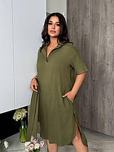 Літня сукня-сорочка великого розміру Розміри: 48-50, 52-54, 56-58, 60-62, фото 2