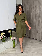 Літня сукня-сорочка великого розміру Розміри: 48-50, 52-54, 56-58, 60-62, фото 3