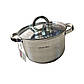 Каструля 3,9 л з нержавіючої сталі з п’ятишаровим дном (Ǿ20*12,5 см) тм Kamille, фото 5