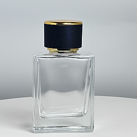 Флакон Bravado 55 ml скляний, горло 15 мм з кришкою "DG Saten black gold"