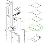 Полиця холодильника LG Side-by-side GC-B247 GR-B257 холодильна камера 44.4*39cm, фото 2
