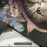 Велика сумка-шопер з принтом модної киці, 37/32 см, фото 5