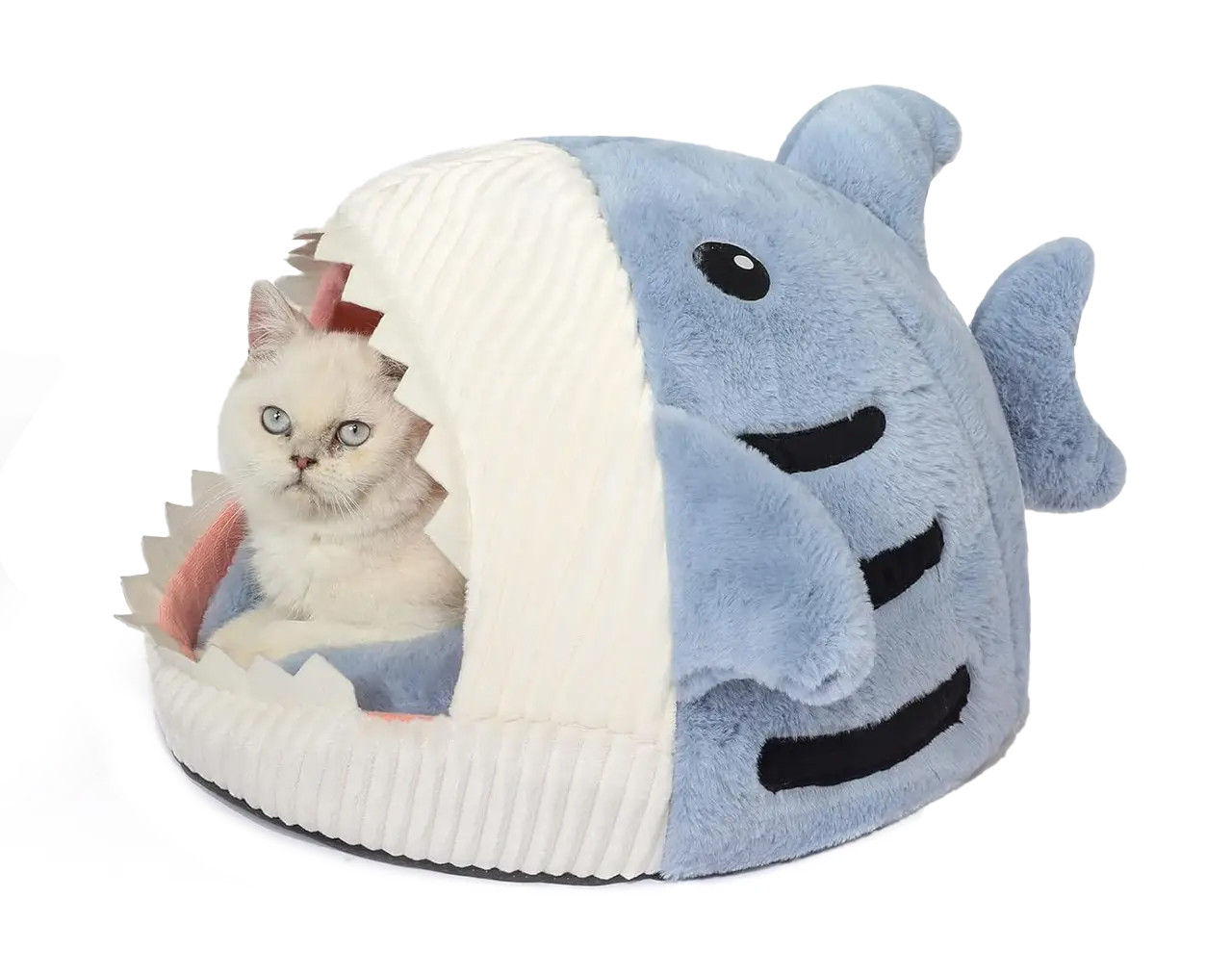 Будиночок-лежанка для кішок і собак "Акула" розмір S (40х40х30 см) MurrLuxe CB-12 Blue