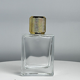 Флакон Bravado 55 ml скляний, горло 15 мм з кришкою "King gold"