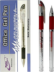 Ручка гелева червона Walid 601B