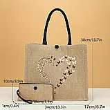 Велика сумка-шопер у комплекті з гаманцем, фото 3