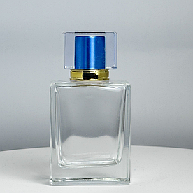 Флакон Bravado 55 ml скляний, горло 15 мм з кришкою "Vip gold blue"