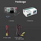 Камера заднього огляду BMW X1, X3 E46 E90, X5 E39 E53, X6 в номерний знак HS-8020 AHD 1080P/720P, фото 4