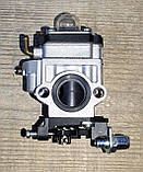 Карбюратор із великим отвором 33 - 43 - 52 см3. Карбюратор з отвором 15 мм для мотокоси., фото 2