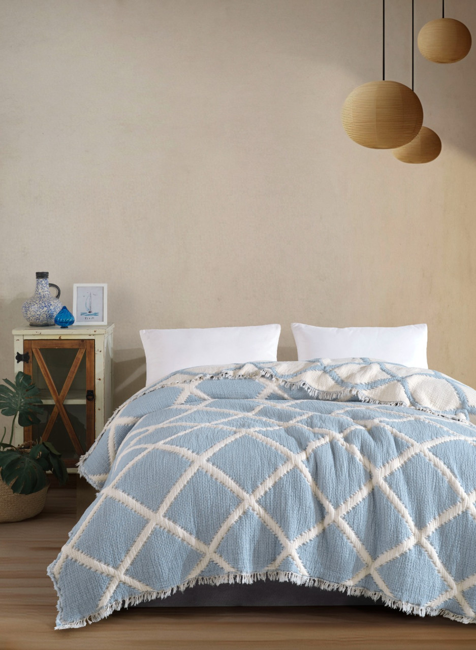 Муслінове покривало Moss Ivory Muslin 230 х 250 см. Mavi