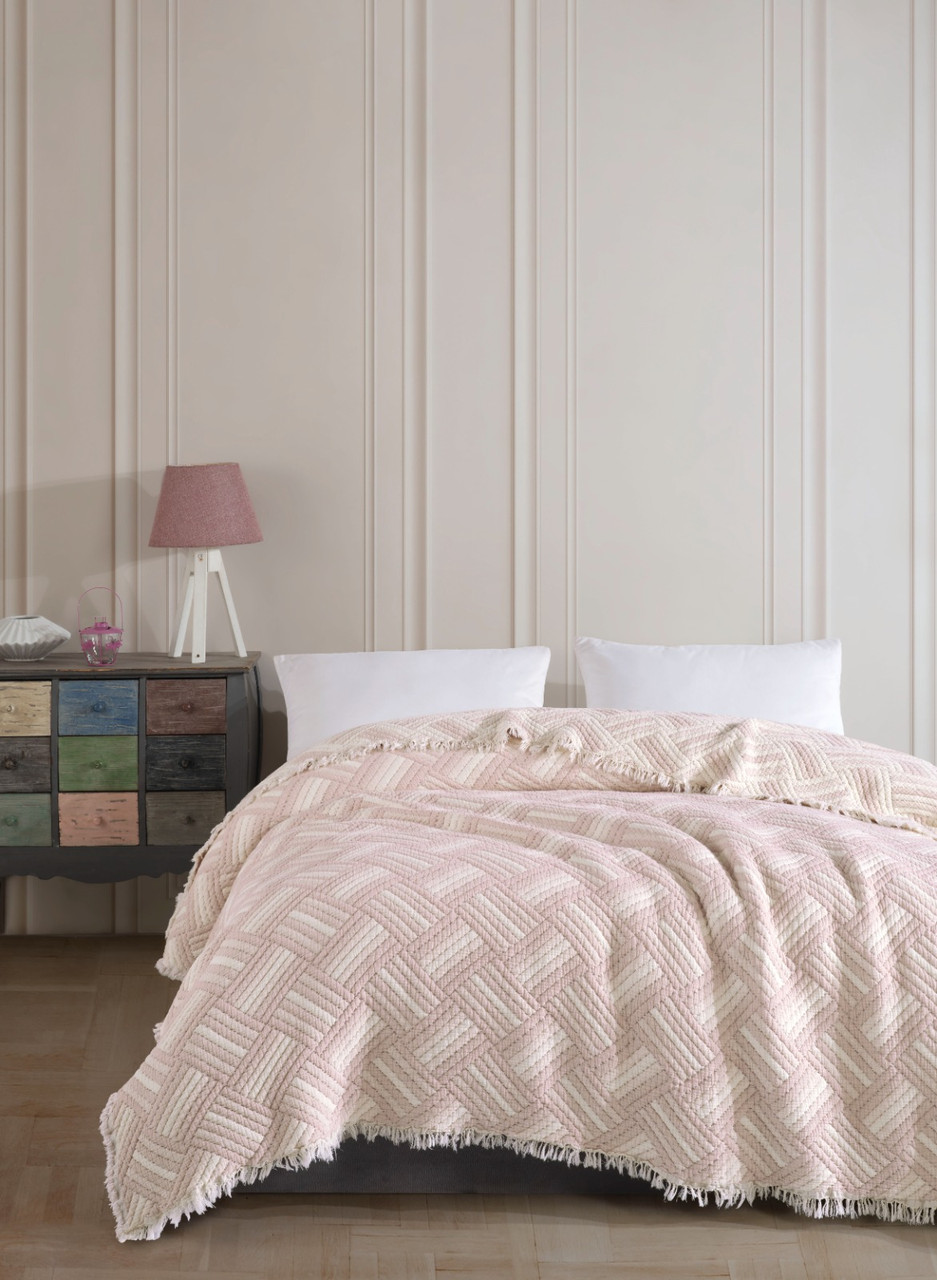 Муслінове покривало Moss Murielle Muslin 230 х 250 см. Pudra