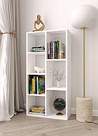 Стелаж на 7 осередків 100х50 для іграшок, документів або салон краси, книжкова полиця Білий