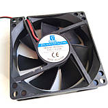 Осьовий вентилятор 80x80x25, DC 12V, 0.25A, фото 7