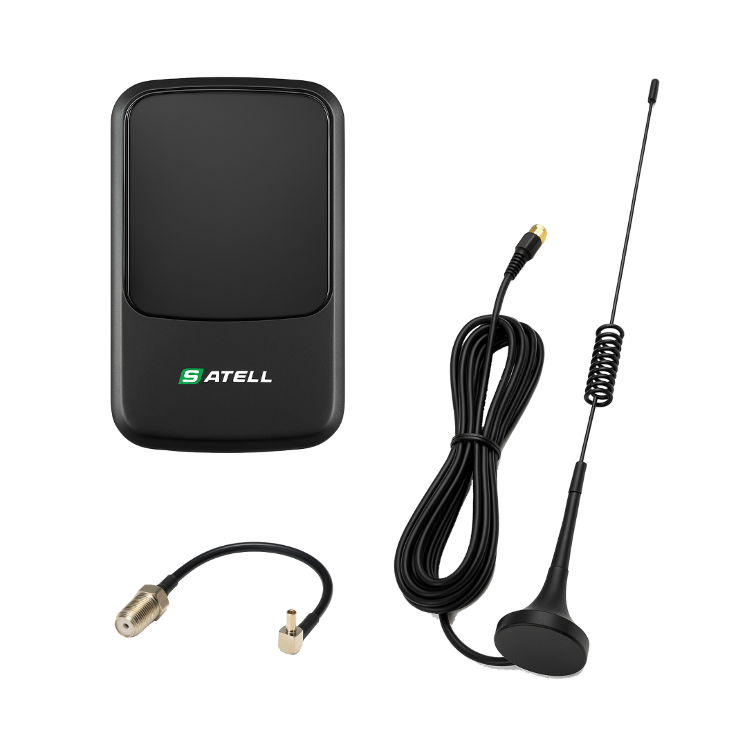 4G LTE автомобільний комплект WiFi роутер Satell F3000 Black + авто антена 7 Дб