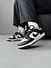 Кросівки Nike SB Dunk Low White Black panda Кеди жіночі Найк СБ Данк чорно білі низькі шкіра демісезон, фото 11