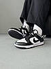 Кросівки Nike SB Dunk Low White Black panda Кеди жіночі Найк СБ Данк чорно білі низькі шкіра демісезон, фото 10