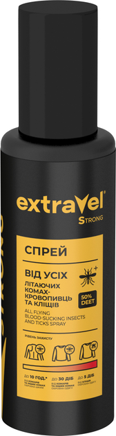 Спрей для екстримальних умов від комарів Extravel Strong 100 мл, Extravel, Арт.62753
