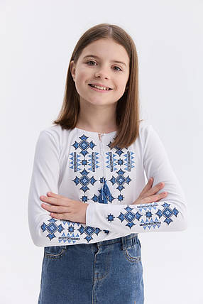 Трикотажна вишиванка для дівчинки "Зоряне сяйво", фото 1