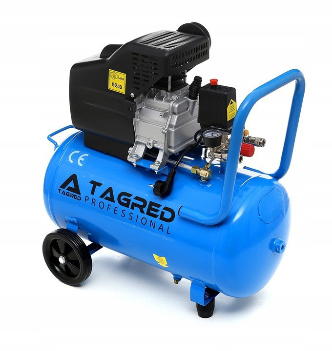 Компресор повітряний TAGRED 50 л ( 1.5 кВт / 8 атм / 240 л / хв / Гарантія 12м ), фото 1