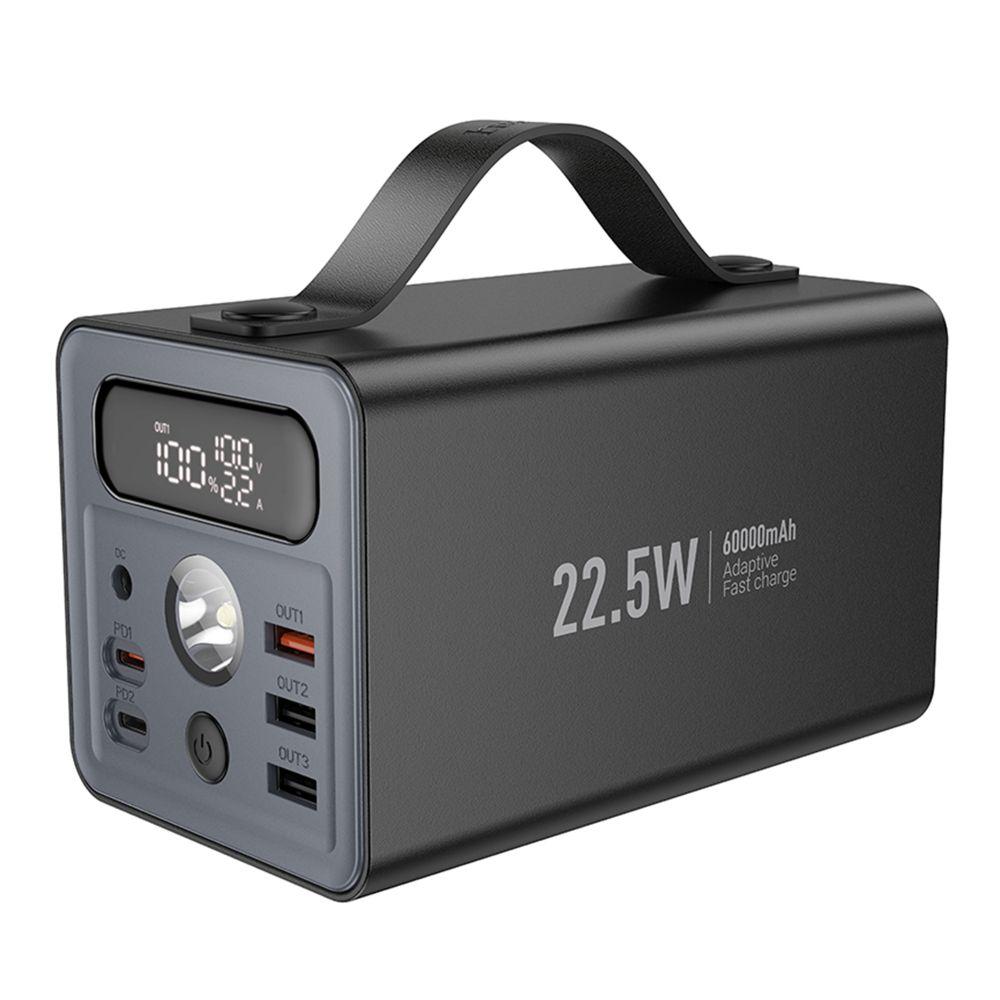 Універсальна Мобільна Батарея Power Bank Hoco J138 Distant 22.5W+PD20W+DC12V 60000 mAh Колір Чорний