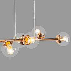 Золота підвісна люстра на 6 ламп ( 52-1010-6 GD+CL), фото 2