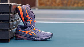 Eur36-46 тенісні кросівки Асикс Asics Gel-Resolution X GREYISH PURPLE/NOVA  взуття для падель тенісу зали