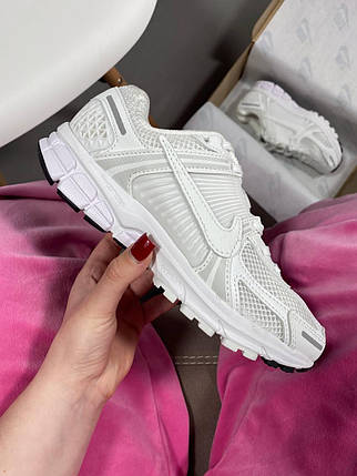 Кросівки унісекс Nike Zoom Vomero 5 White Взуття чоловіче та жіноче Найк Зум Вомеро 5 білі шкіра текстиль демісезон, фото 1