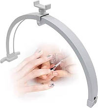 Безтіньова LED лампа-півмісяць HD-М13X (56 см) настільна на 20 Вт. з утримувачем для телефону для освітлення Білий