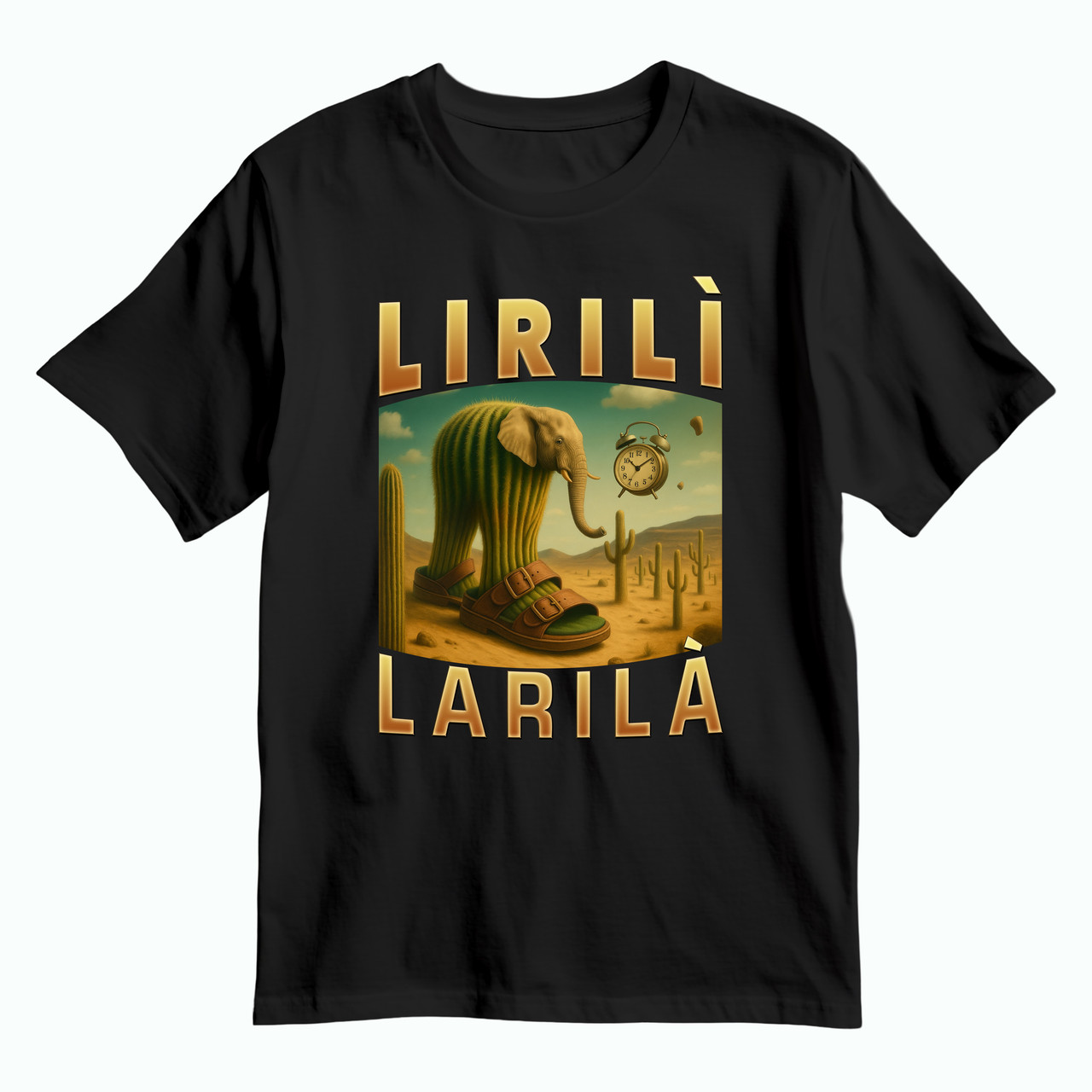 Дитяча футболка Lirilì Larilà/Лірілі ларіла, чорна, фото 1