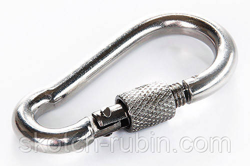 Карабін М5х50 нержавіючий AISI 304 для будівництва та такелажних робіт пачка 10шт