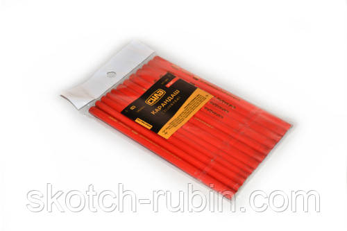 Карандаш столярный серый 250мм для черчения разметки набор 12шт для професіоналів і хобістів