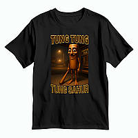 Дитяча футболка Tung tung tung sahur/Тун тун тун сахур, чорна