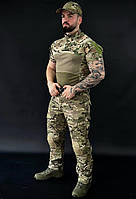 Летний тактический боевой костюм мультикам (убакс / штаны G2) 46-58р, мужская военная полевая форма камуфляж