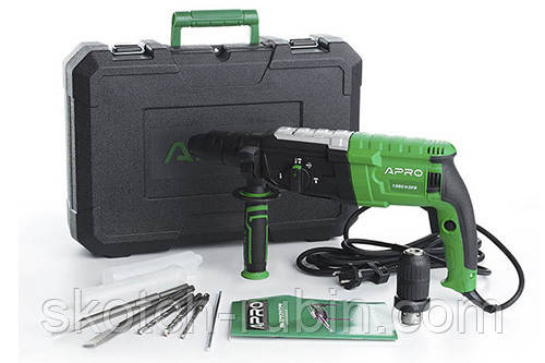 Перфоратор APRO 1050 Вт SDS+ для сверління бетону та деревини потужний інструмент з кейсом