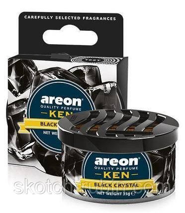 Ароматизатор AREON Ken Чорний лід для автомобіля під сидіння освіжувач повітря  банка 0.05 кг