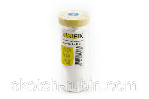 Плівка захисна з малярною стрічкою 2000мм для ремонту та малярних робіт з синтетичним каучуком