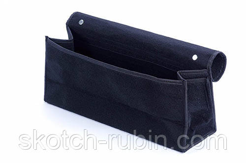 Сумка-органайзер чорна 20л для автомобіля з поліестеру для зберігання речей у багажнику та салоні