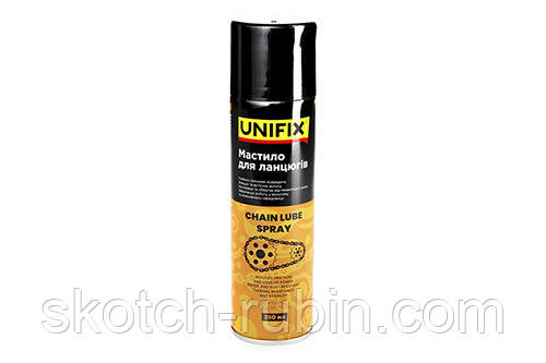 Смазка для ланцюгів UNIFIX 250мл прозора для захисту від зносу та тертя в механізмах