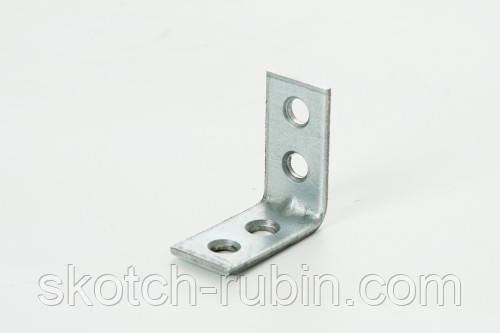 Угольник узкий оцинкованный 30х30 для мебели и декоративных элементов крепление под углом 90°