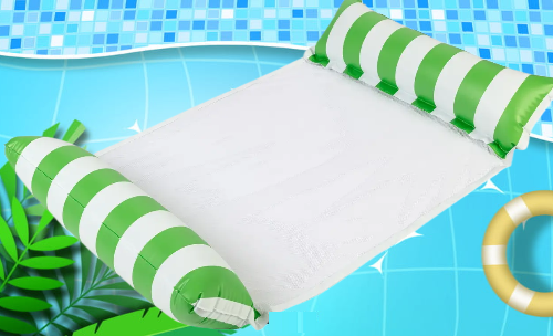 Надувний водний гамак Pool Lounge Плавальний надувний ПВХ гамак, водний гамак для басейну, шезлонг, фото 1