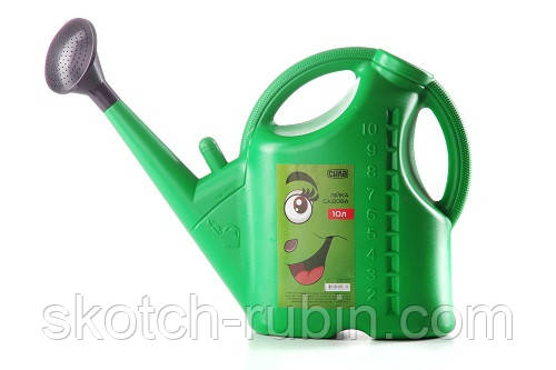 Лійка садова 10л зелена для поливу рослин легка зручна для догляду за садом
