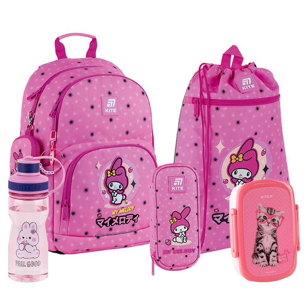 Шкільний набір Kite 5 в 1 Education My Melody SET_HK25-585M-2, фото 1