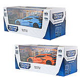 Автомодель - CHEVROLET CORVETTE Z06 2023 (помаранчевий, світло-блакитний), фото 5