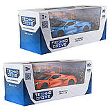 Автомодель - CHEVROLET CORVETTE Z06 2023 (помаранчевий, світло-блакитний), фото 7
