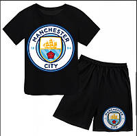 Футболка і шорти, літній бавовняний костюм "Манчестер сіті футбол клуб команда" ВСІ Розміри