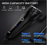 Електробритва Sejoy для чоловіків, акумуляторна бритва для вологого та сухого гоління з висувним тримером - 3D головка, фото 3