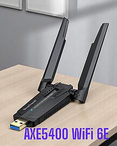 USB-адаптер, мережева карта BrosTrend AXE5400 WiFi 6E, для Windows 11/10, 6GHz 2402Mbps + 5GHz 2402Mbps + 2.4GHz 574Mbps