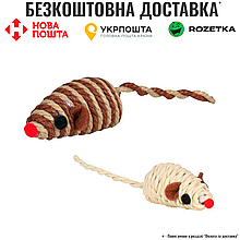 Іграшка Trixie Мишка з брязкальцем для котів, 5 см (сизаль)