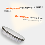 Світлодіодна люстра світильник BIOM 30Вт DL-R107-30, 38см, нейтральне світло, біла, кругла, без пульта., фото 3